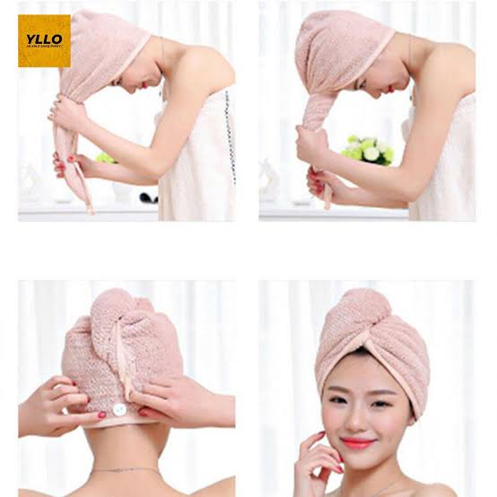 Magic Suction Cap Bath Towel – Quick Dry Microfiber Hair Drying Towel Wrap