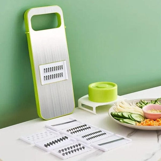 5 in 1 Manual Food Grater & Vegetable Slicer with Stainless Steel Blades | Multi-Function Kitchen Grater