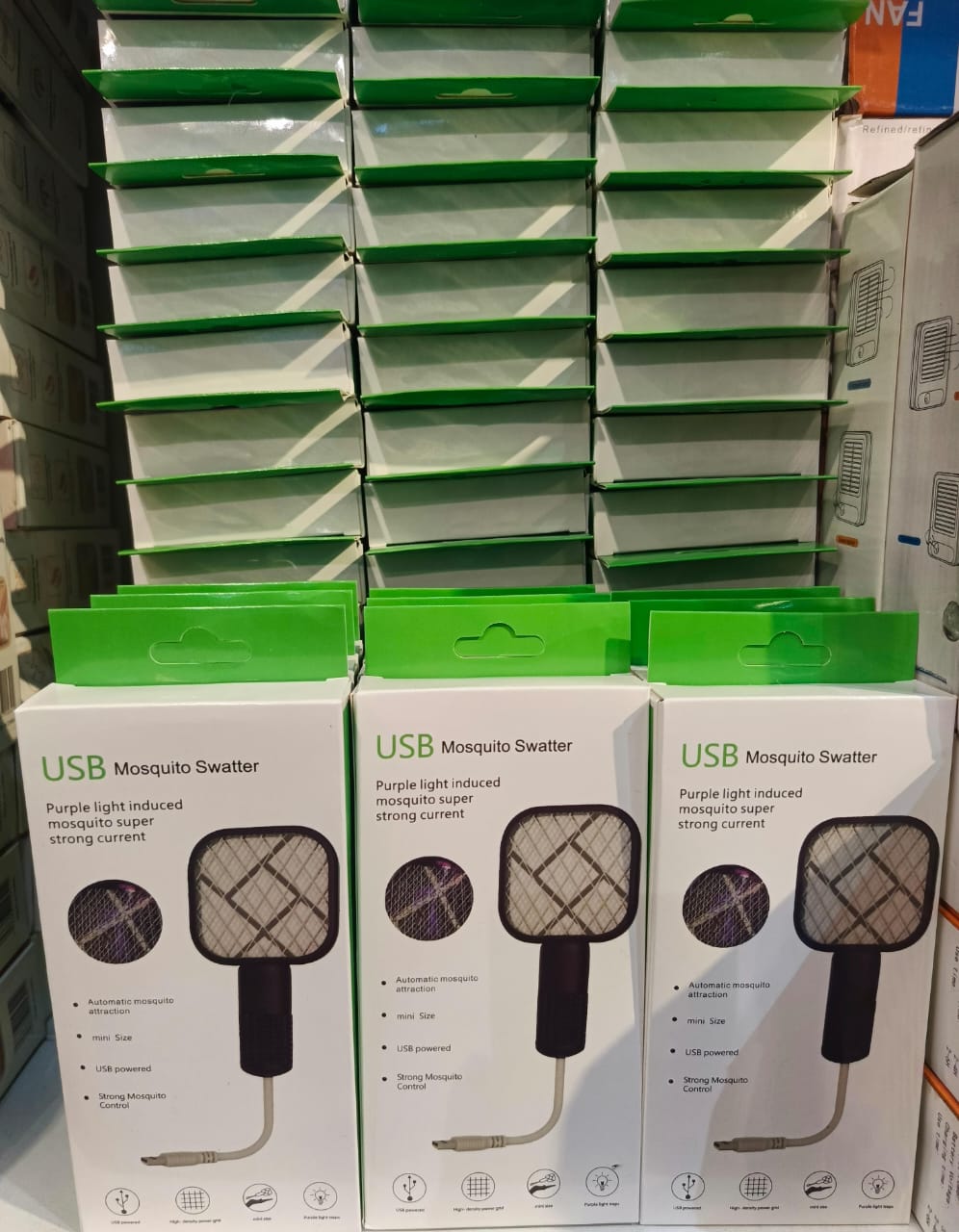 USB Rechargeable Electric Mosquito Swatter Trap with UV Light – Portable Insect & Fly Killer Racket