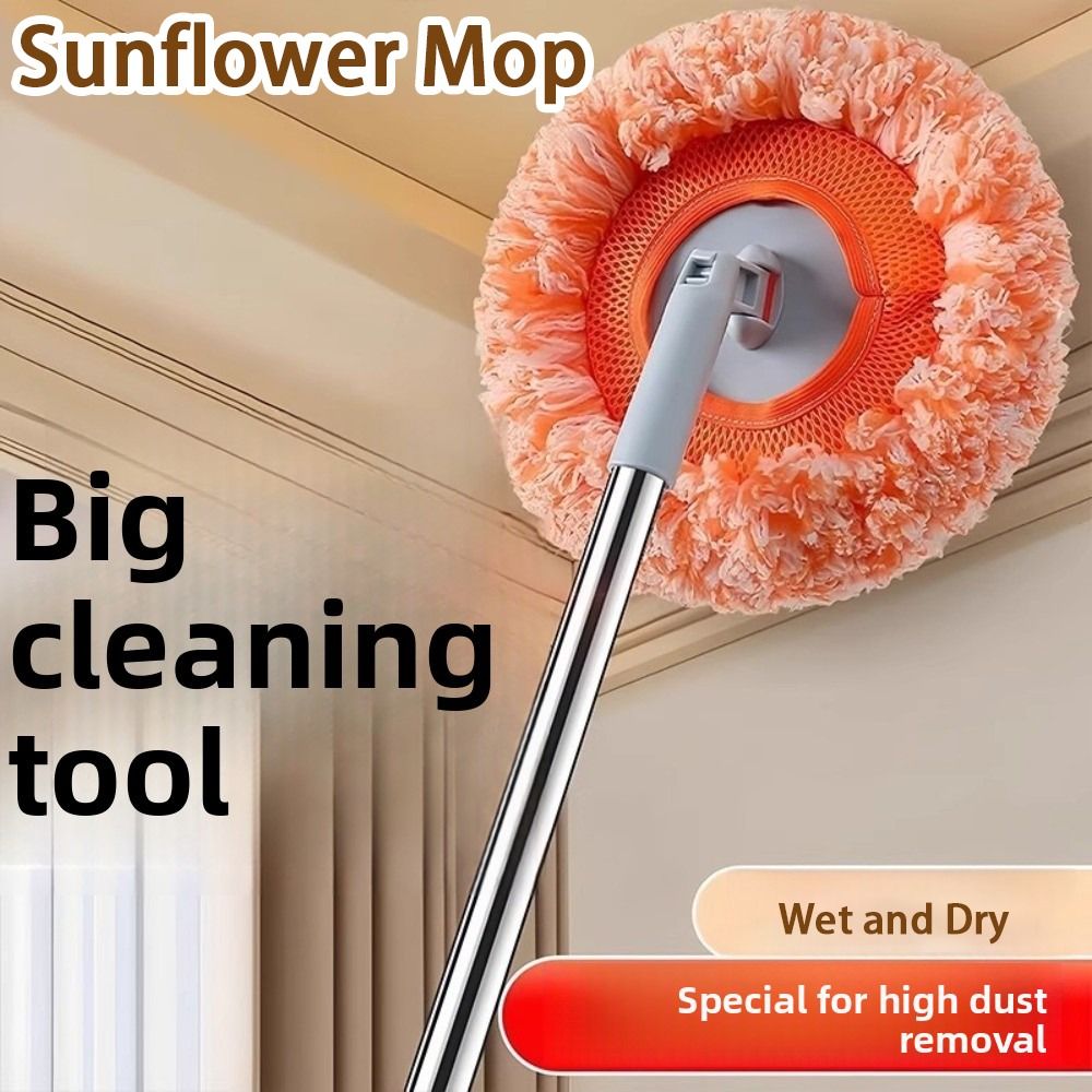 Sunflower Mop – Super Absorbent Microfiber Floor Cleaning Mop with Extendable Handle