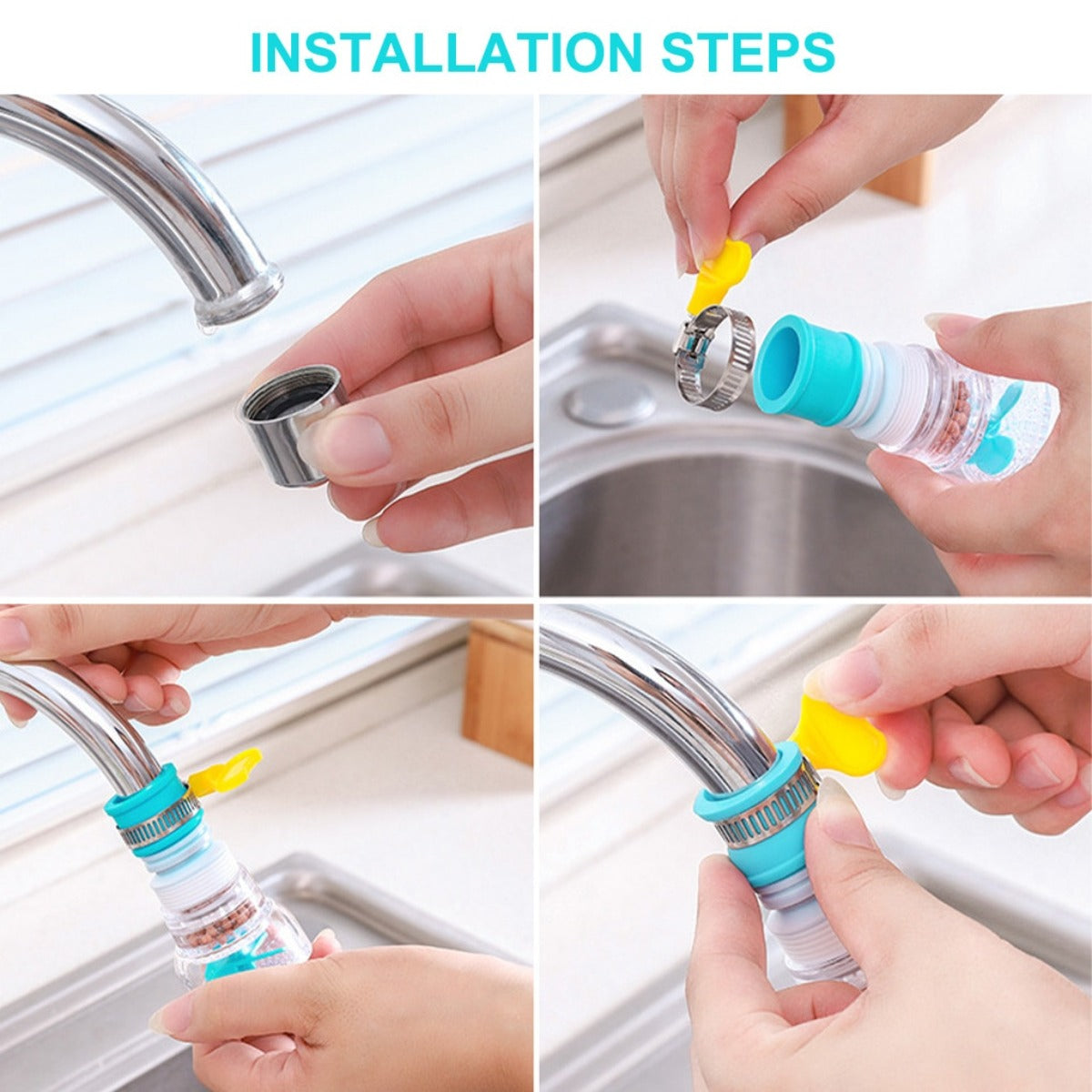 Fan Faucet Water Tap – 360° Rotating Splash-Proof Kitchen Sink Faucet Nozzle