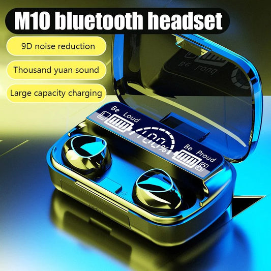 M10 Wireless Earbuds – Bluetooth TWS Earphones with Charging Case