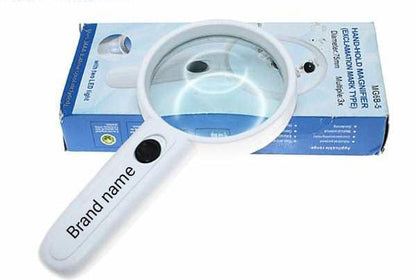 5X LED Handheld Magnifying Glass – Portable Reading Magnifier with Bright LED Lights