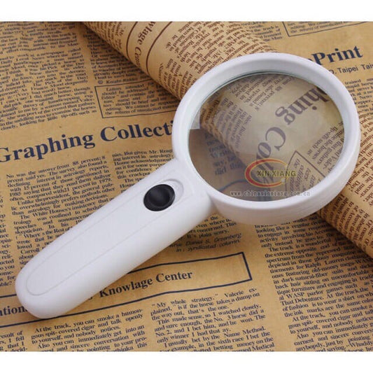 5X LED Handheld Magnifying Glass – Portable Reading Magnifier with Bright LED Lights