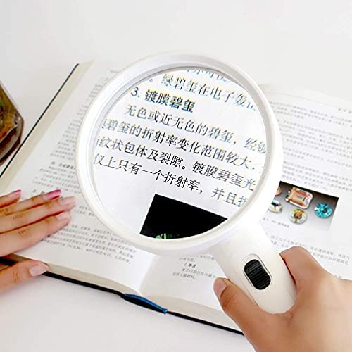 5X LED Handheld Magnifying Glass – Portable Reading Magnifier with Bright LED Lights