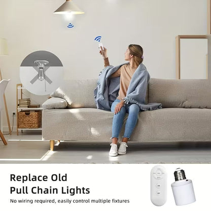 Intelligent E27 Motion Sensor Lamp Holder – 5.8G Radar Sensor Light Socket Converter (AC 110–240V)
