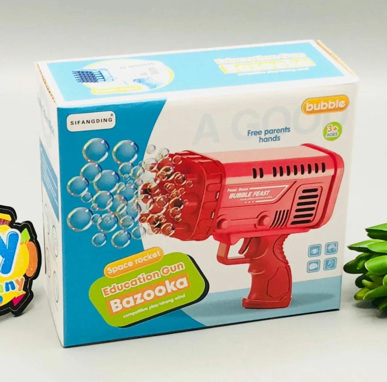 Bazooka Bubble Gun 36 Holes – Automatic Bubble Blaster Toy for Kids (Random Color)