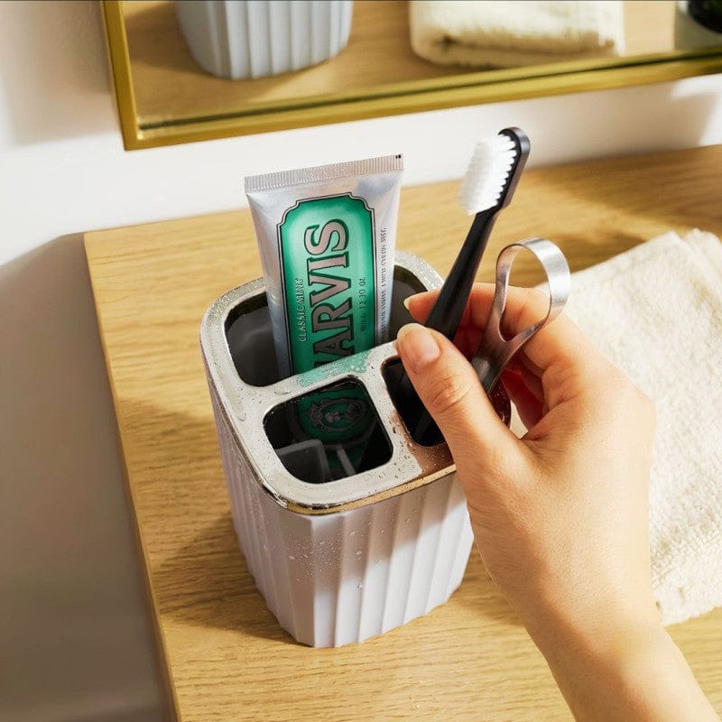 Elite Toothbrush Holder – Wall Mounted Toothbrush & Toothpaste Organizer (Random Color)