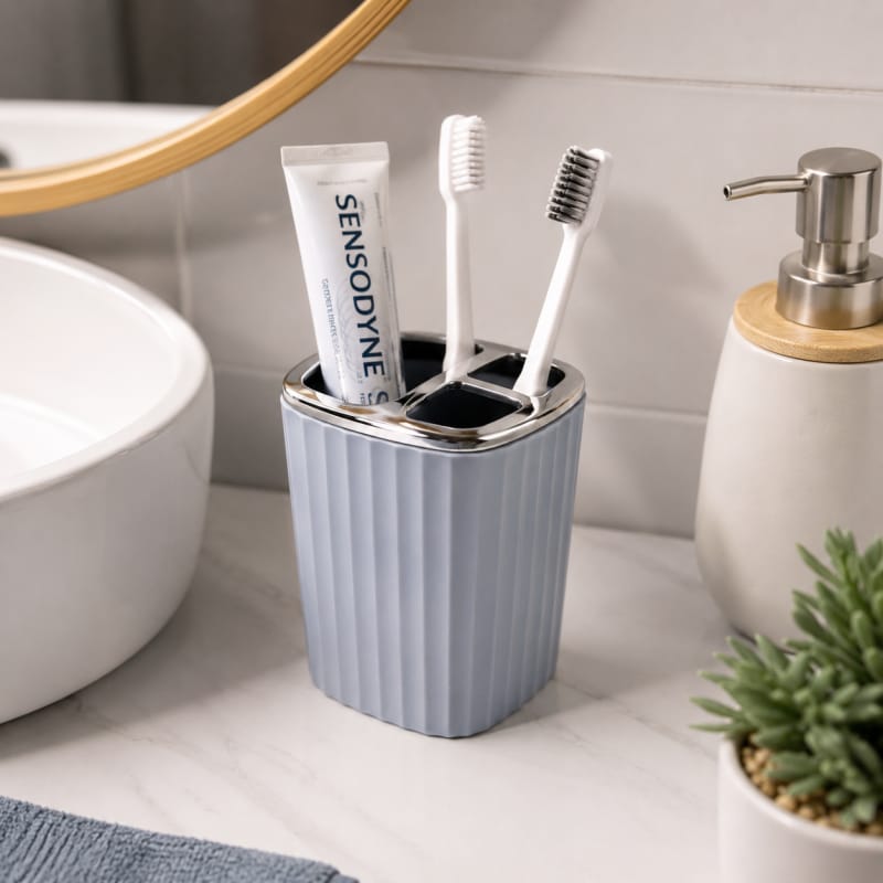 Elite Toothbrush Holder – Wall Mounted Toothbrush & Toothpaste Organizer (Random Color)