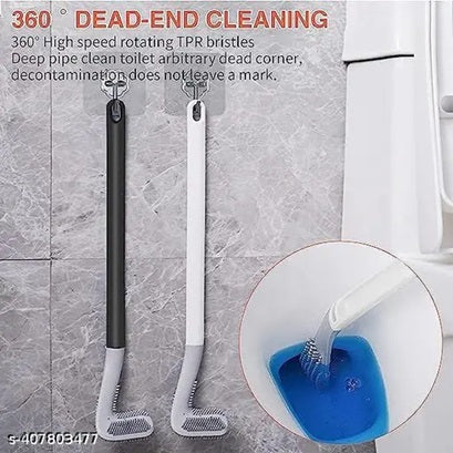 Silicone Golf Toilet Brush with Holder – Soft TPR Bathroom Cleaning Brush with Wall Mount