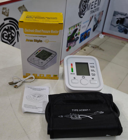 Digital Blood Pressure Monitor – Fully Automatic Upper Arm BP Machine with Heart Rate Monitor