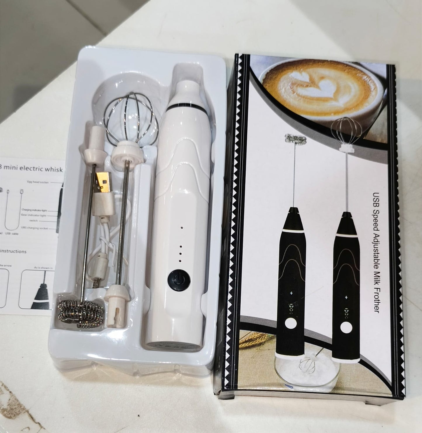 Rechargeable Coffee Beater – USB Electric Milk Frother & Coffee Foam Maker