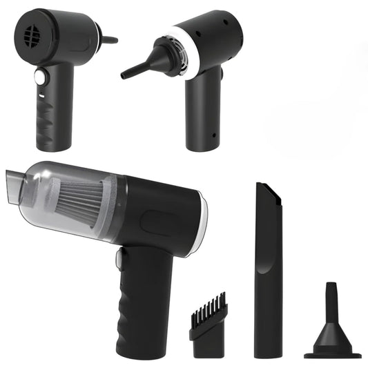 3-in-1 Handheld Vacuum Cleaner – Portable Cordless Car Vacuum, Air Blower & Inflator
