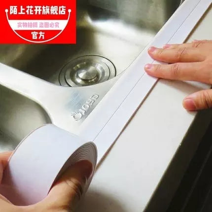 Bathroom Sealing Corner Strip Tape 3.2M – Self-Adhesive Waterproof PVC Caulk Seal Tape (White)