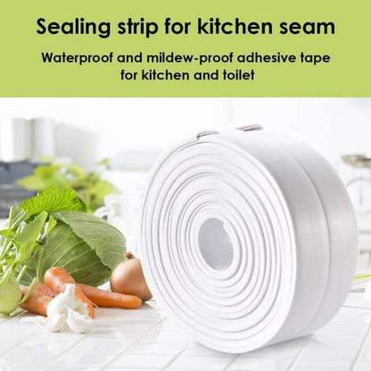 Bathroom Sealing Corner Strip Tape 3.2M – Self-Adhesive Waterproof PVC Caulk Seal Tape (White)
