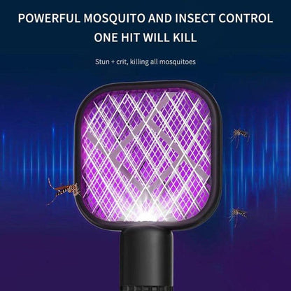 USB Rechargeable Electric Mosquito Swatter Trap with UV Light – Portable Insect & Fly Killer Racket