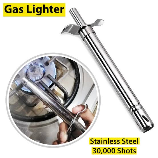 Heavy Duty Metallic Gas Stove Lighter – Spark Ignition Kitchen Lighter for LPG & Gas Stoves