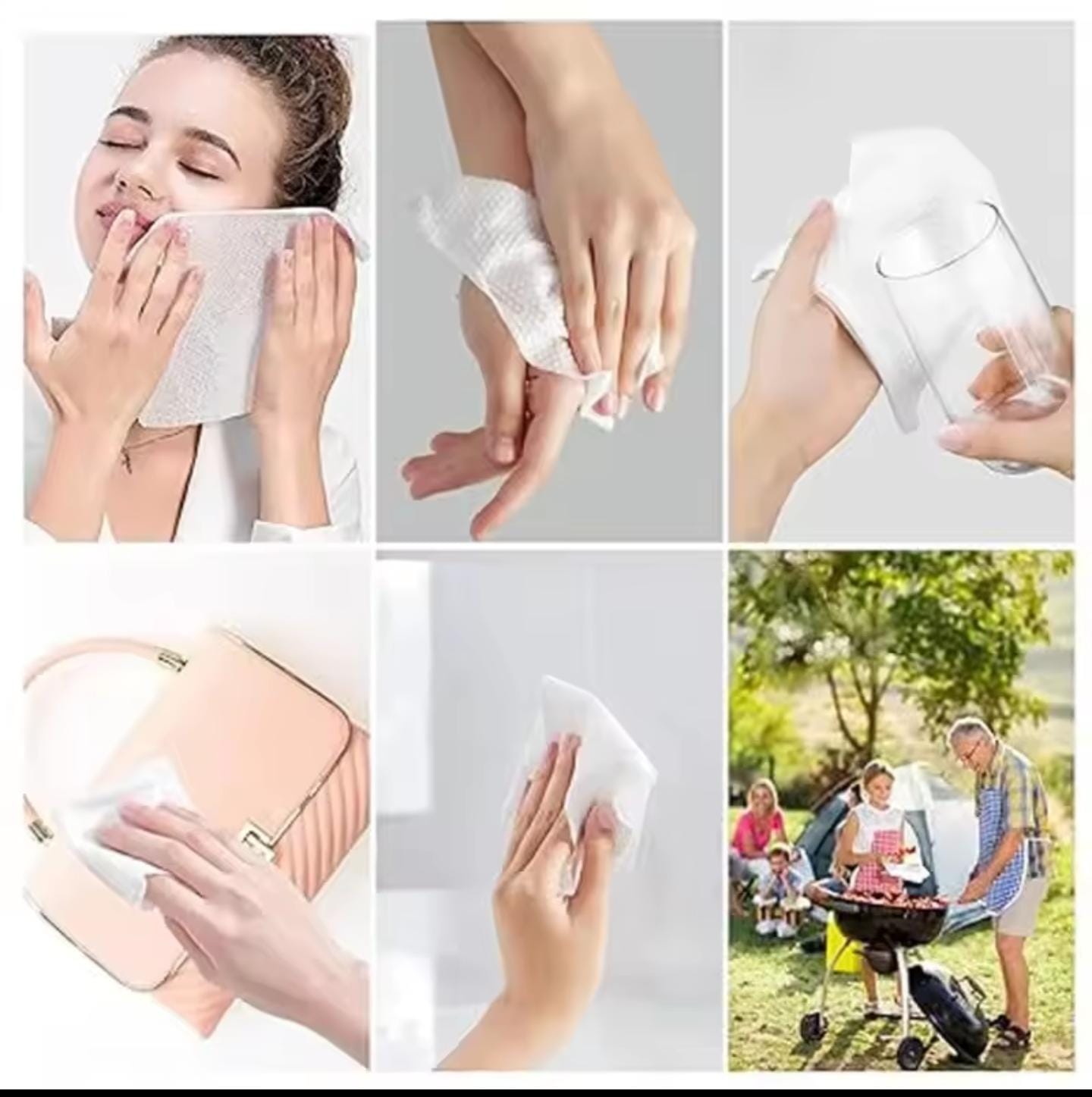 Pack of 20 Mini Compressed Towels – Portable Disposable Travel Coin Tissue Towels