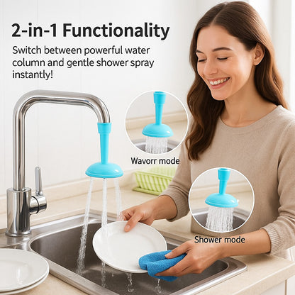 360° Silicone Kitchen Faucet Sprayer Regulator – Flexible Water Saving Tap Nozzle for Sink