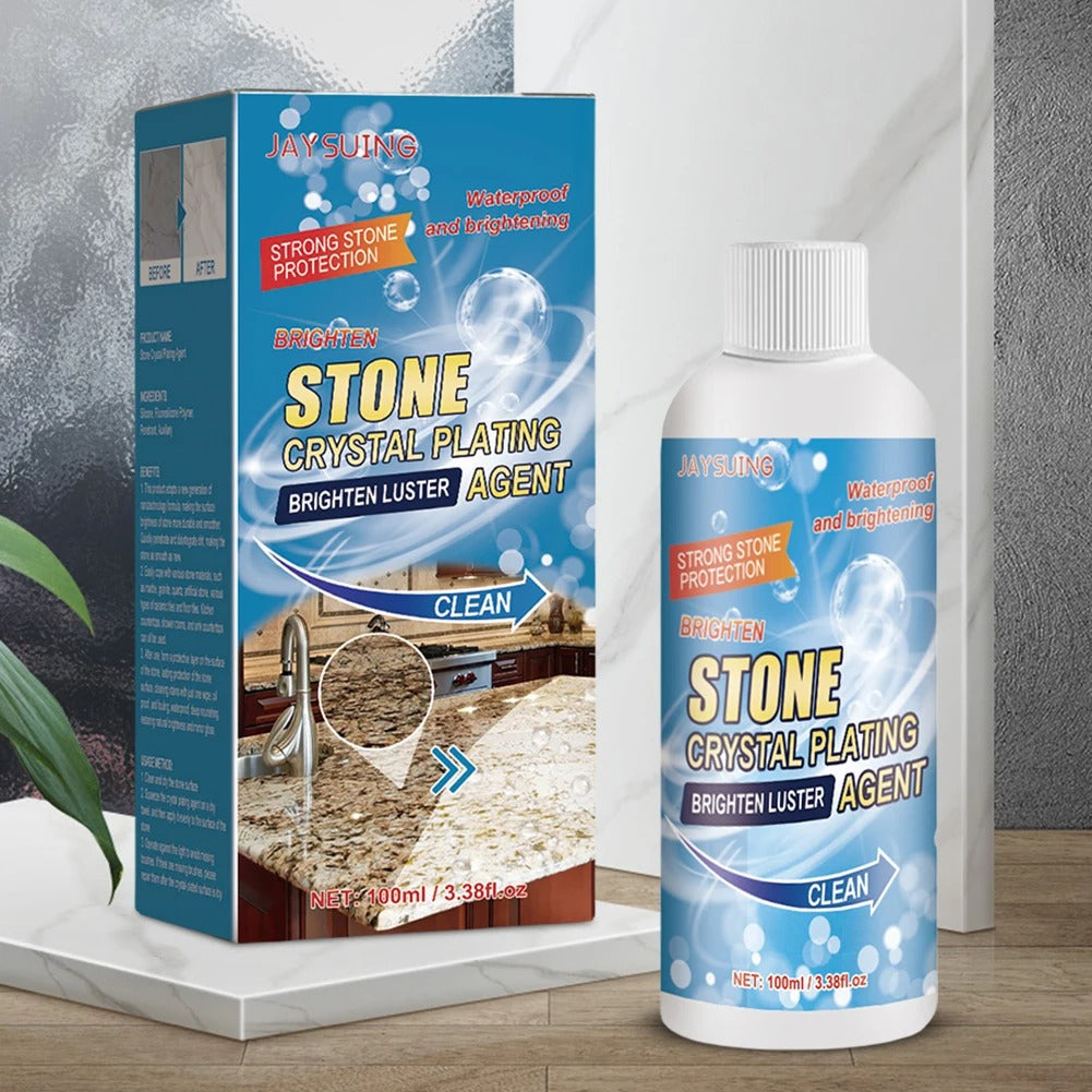 Stone Crystal Plating Agent – Marble, Quartz & Tile Surface Polish & Protective Coating