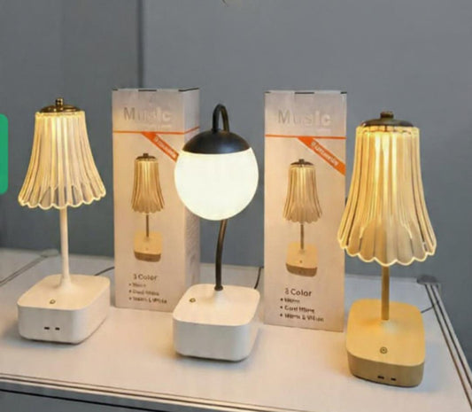 Luxury Diamond Table Lamp with Bluetooth Speaker – Rechargeable LED Touch Night Light