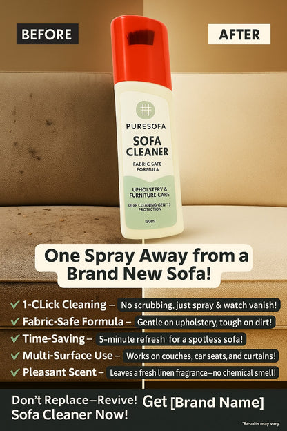 Puresofa Sofa Cleaner Spray 150ml – Fabric Upholstery & Couch Stain Remover