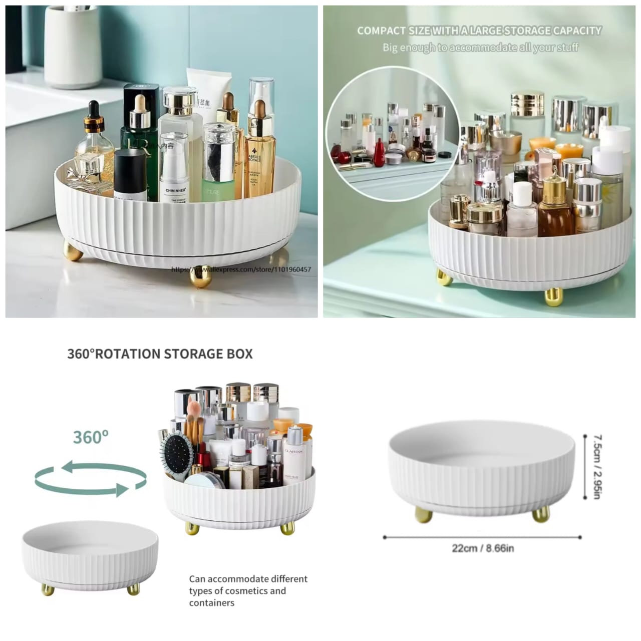 Luxury Rotating Tray – 360° Multipurpose Serving & Organizer Turntable