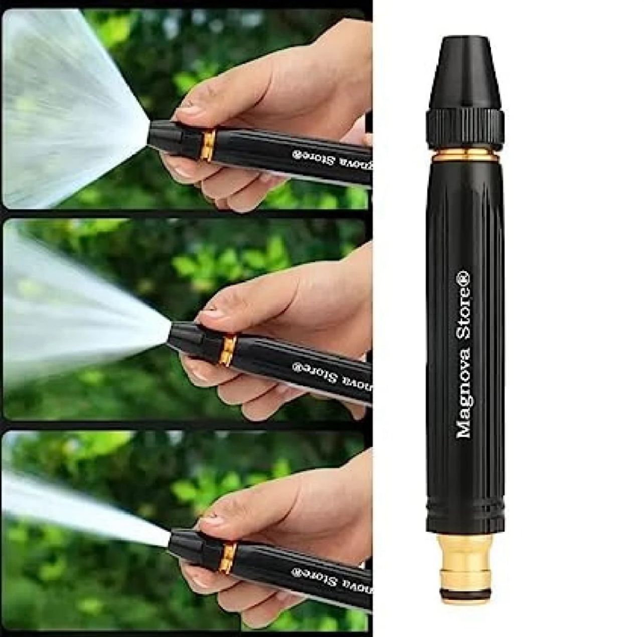 Water Pressure Spray Nozzle (Plastic Body) – Adjustable High Pressure Garden & Car Wash Hose Nozzle