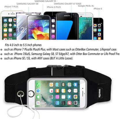 Running Waist Belt Bag – Adjustable Sports Phone Holder & Fitness Waist Pouch
