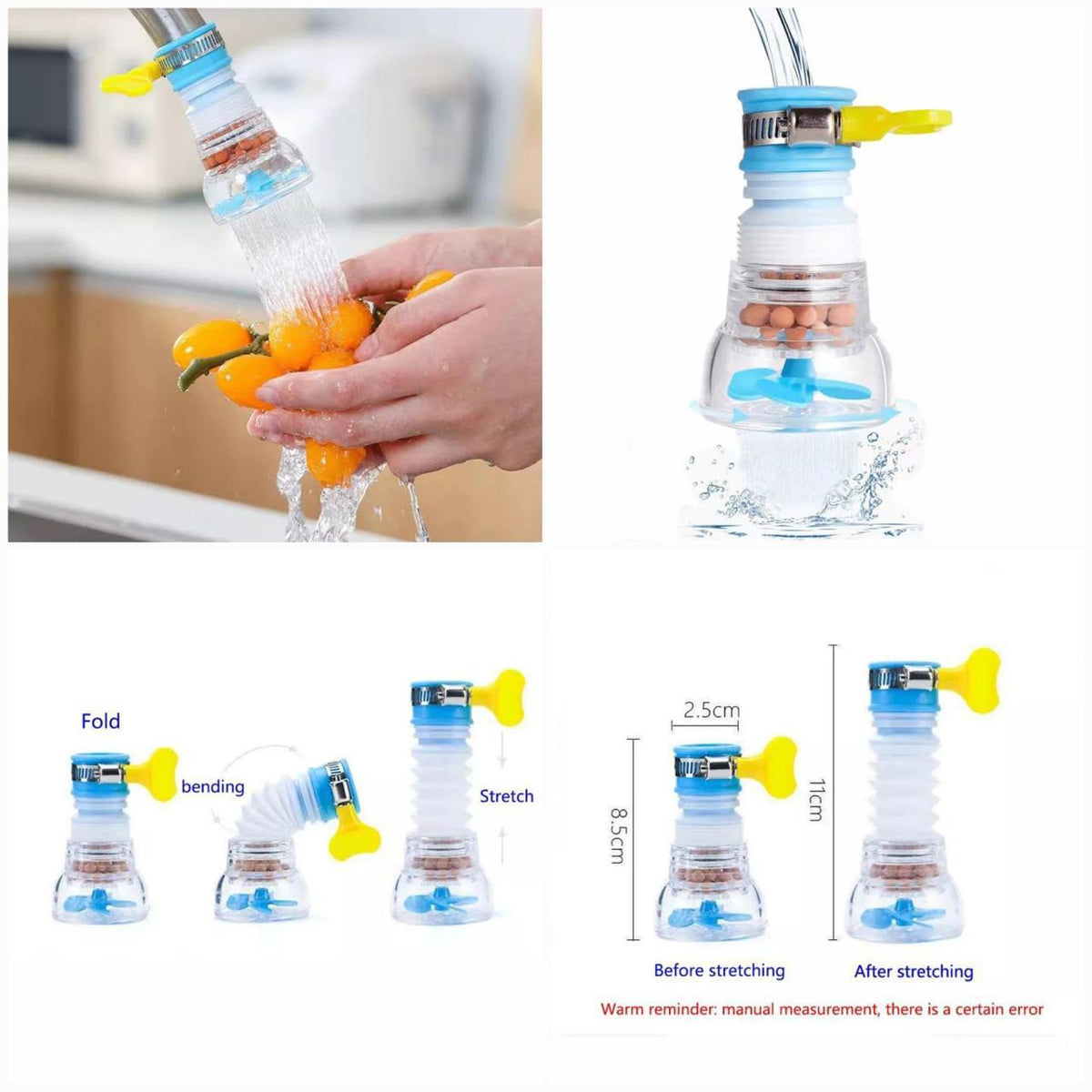 Fan Faucet Water Tap – 360° Rotating Splash-Proof Kitchen Sink Faucet Nozzle