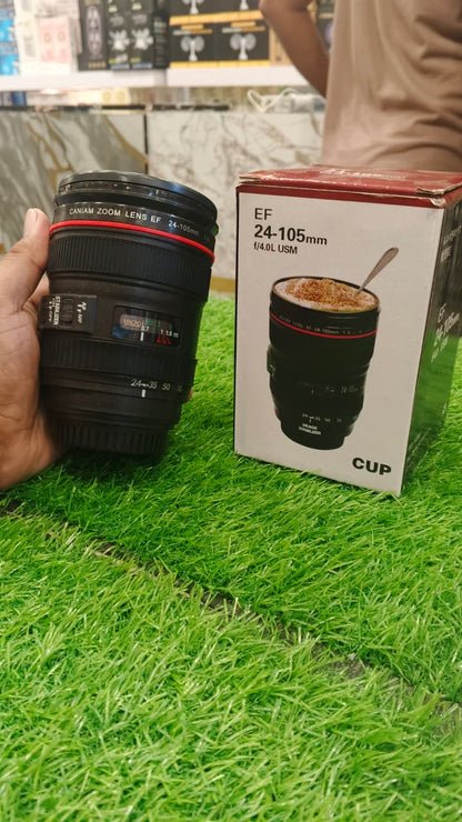 Camera Lens Travel Mug – DSLR Camera Shaped Coffee Cup with Lid
