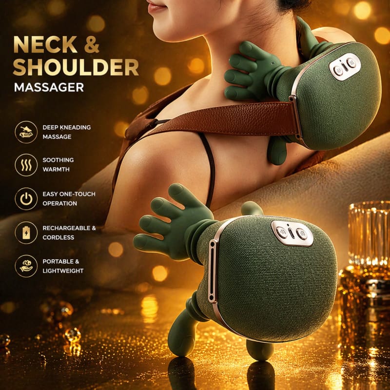 Neck & Shoulder Massager – Electric Deep Tissue Massage Pillow for Relaxation