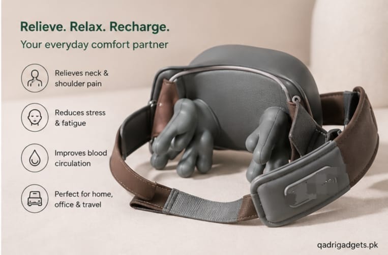 Neck & Shoulder Massager – Electric Deep Tissue Massage Pillow for Relaxation