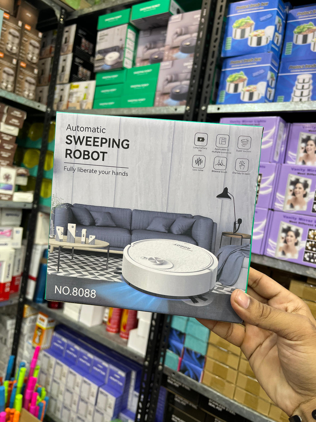 Robot Sweeping & Auto Cleaning Mop – Rechargeable 2-in-1 Floor Sweeper & Wet Mop