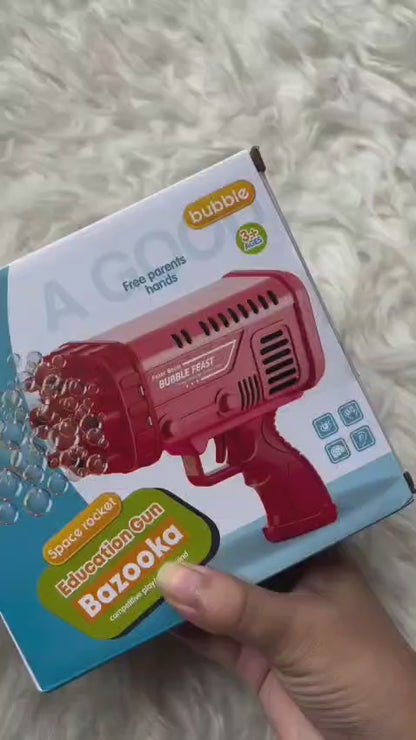 Bazooka Bubble Gun 36 Holes – Automatic Bubble Blaster Toy for Kids (Random Color)