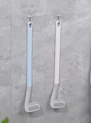 Silicone Golf Toilet Brush with Holder – Soft TPR Bathroom Cleaning Brush with Wall Mount