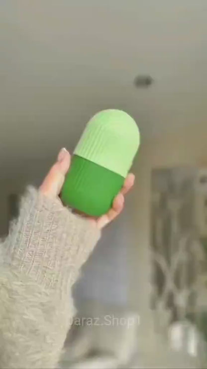 Silicone Ice Roller for Face – Reusable Facial Ice Roller with Storage Box