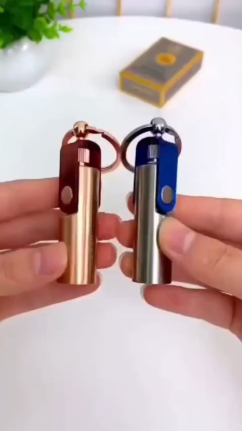 Fire Starter Flint Match Lighter Keychain – Reusable Waterproof Survival Fire Starter for Camping & Emergency Use