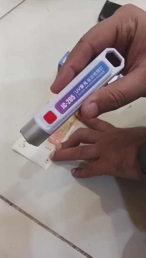 Handheld LED Money Detector K-206 – UV Currency Detector Torch for Counterfeit & Fake Banknote Checking